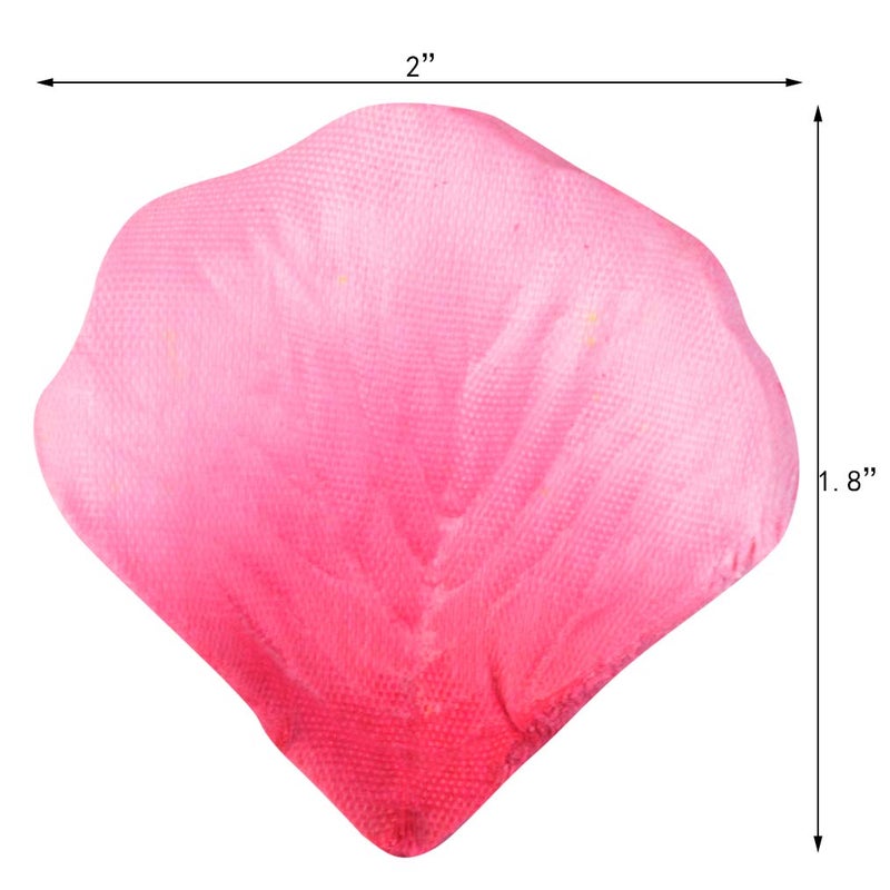 obmwang 2000 PCS Silk Rose Petals Artificial Flower Petals for Wedding Flower Decoration. Pink and Rose Pink - Image 2